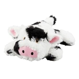 Plush Dog Toy - Black and White Cow